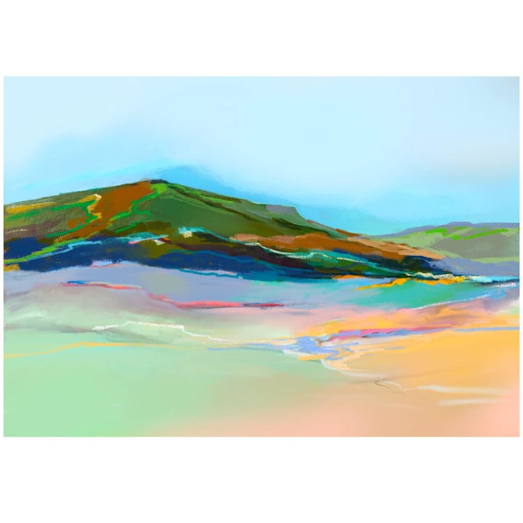 "Landscape 1" - Original Painting in multicolor by Shraddha Dharia