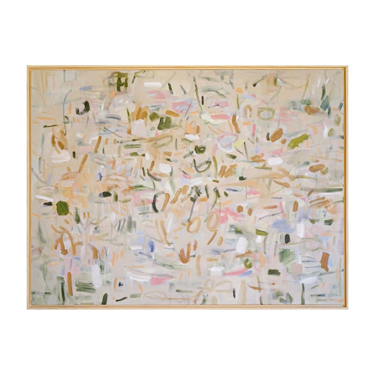 "Desert Sage Ocher" - Original Painting in beige by Shina Choi