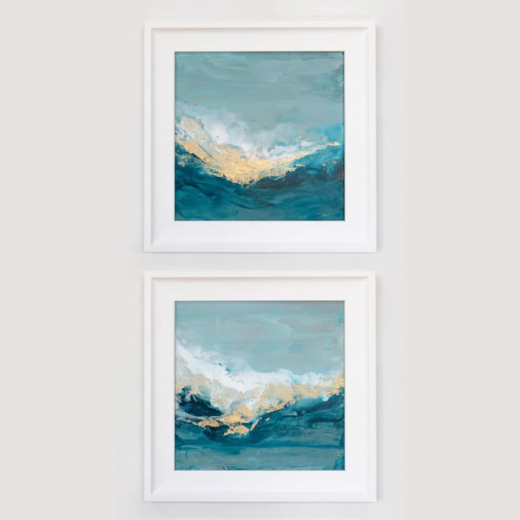 "Sweet Nothings No. 1 and No. 2 - Original Set" - Original Painting in green by Julia Contacessi