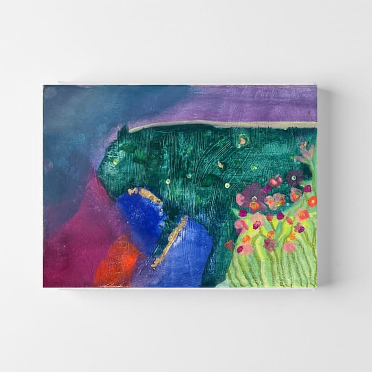 "Jaguar in Jade - Original Art" - Original Painting in green by Hilary L Hahn
