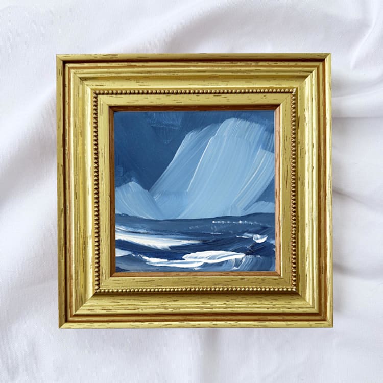 "Mystic Sky" - Original Painting in blue by Green Barn Studio