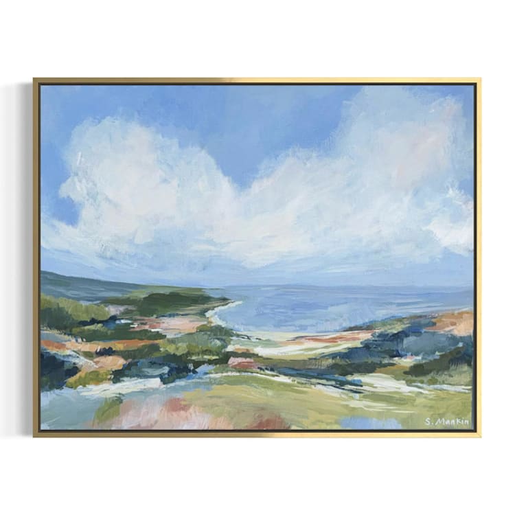 ""Road to Kula" - 22 x 18 - Framed Original Painting" - Original Painting in multicolor by Sarah Mankin