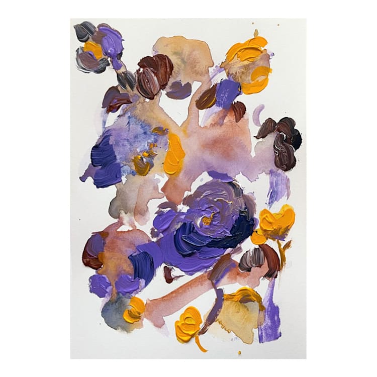 "Blooms #1" - Original Painting in multicolor by Suzanna Toole
