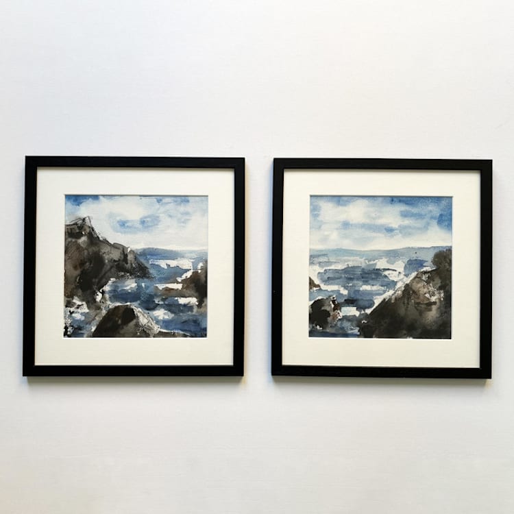 "Winter sea" - Original Painting in multicolor by Isabel Aguilar Alonso