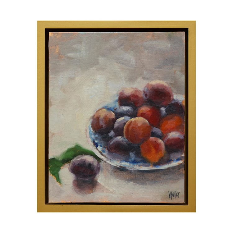 "Plums Study" - Original Painting in purple by Wendy Keller