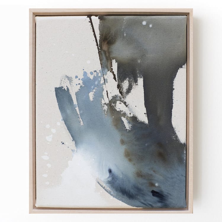 "Trajectory III" - Original Painting in blue by Christa