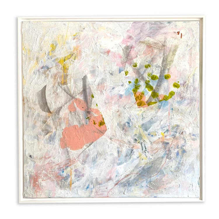 "Double Vision" - Original Painting in white by Jessalin Beutler