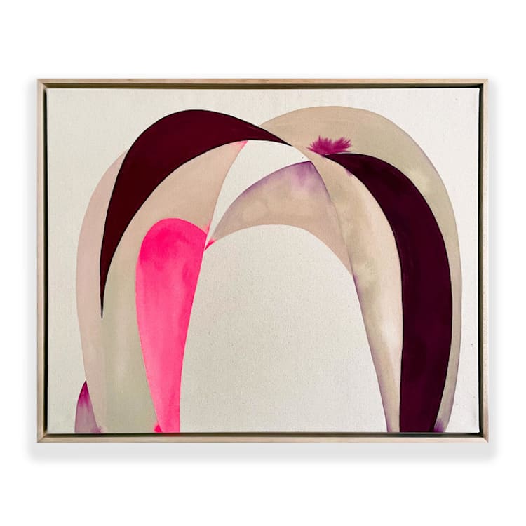 "That Last Sliver of Sunshine no1" - Original Painting in pink by Christina Flowers
