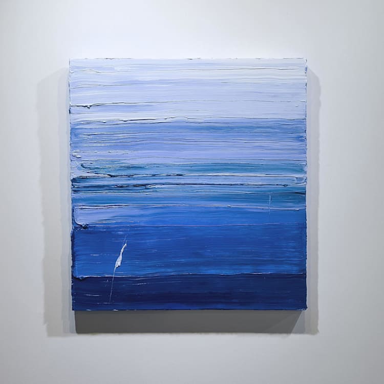 "Blue Mojito" - Original Painting in blue by Teodora Guererra