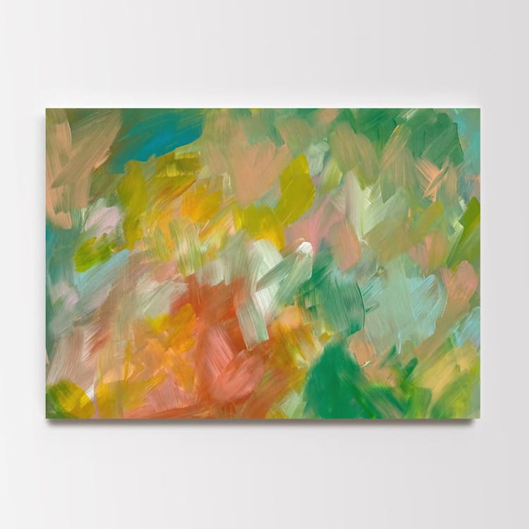 "Adorn #2" - Original Painting in green by Amy Mullen