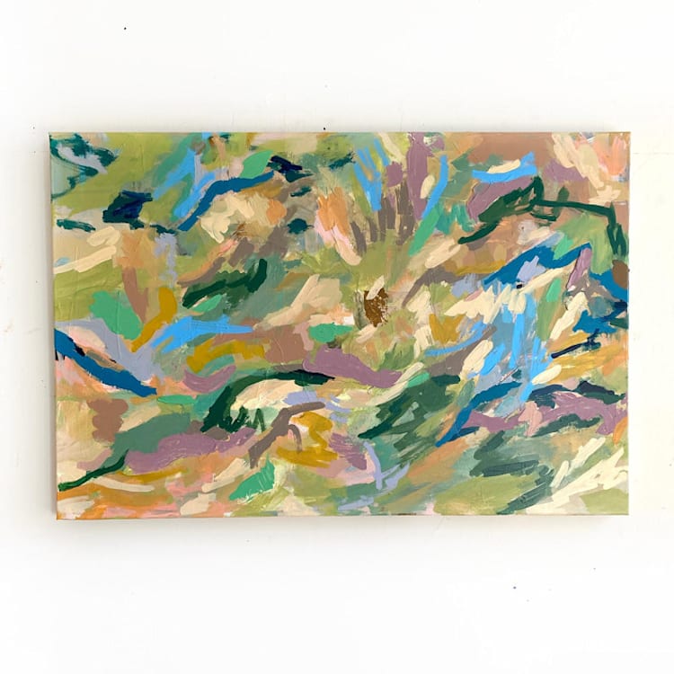 "Sunny field" - Original Painting in natural by Jessalin Beutler