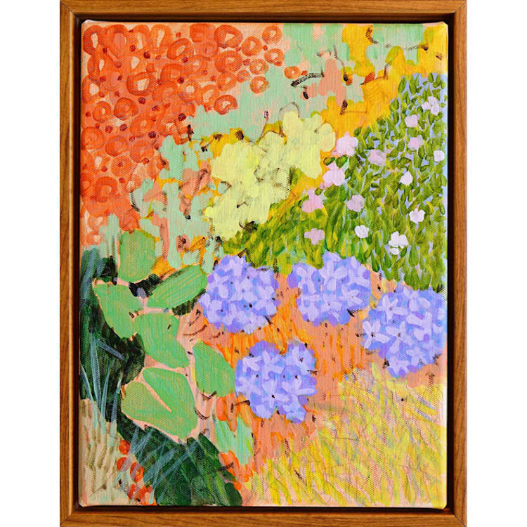 "Hydrangea Trail" - Original Painting in orange by Shina Choi