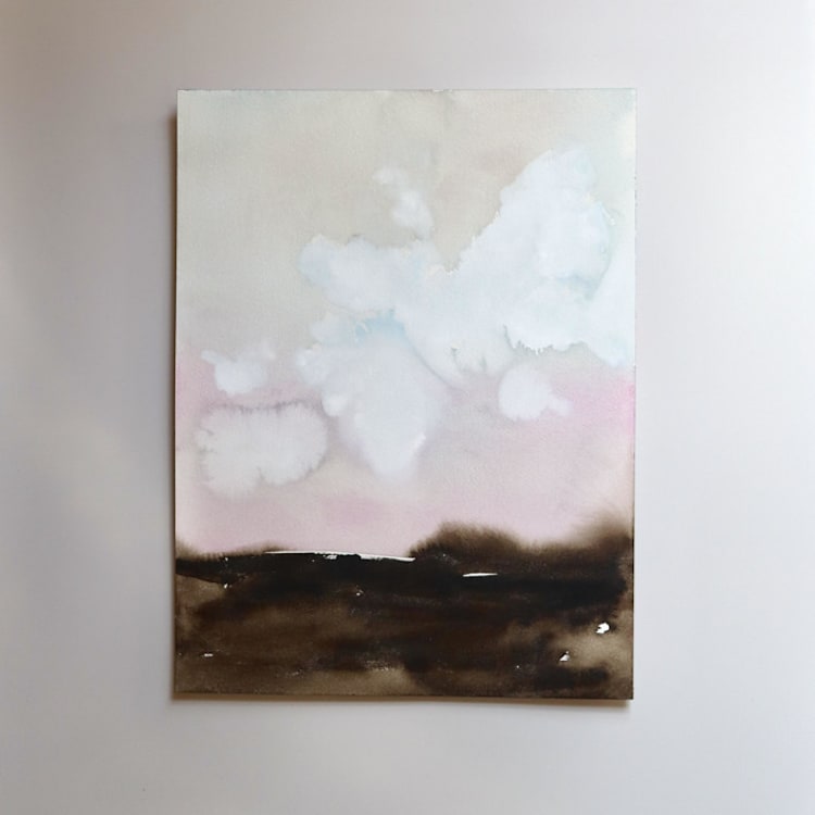 "After Dinner" - Original Painting in pink by Renee Anne Bouffard-McManus