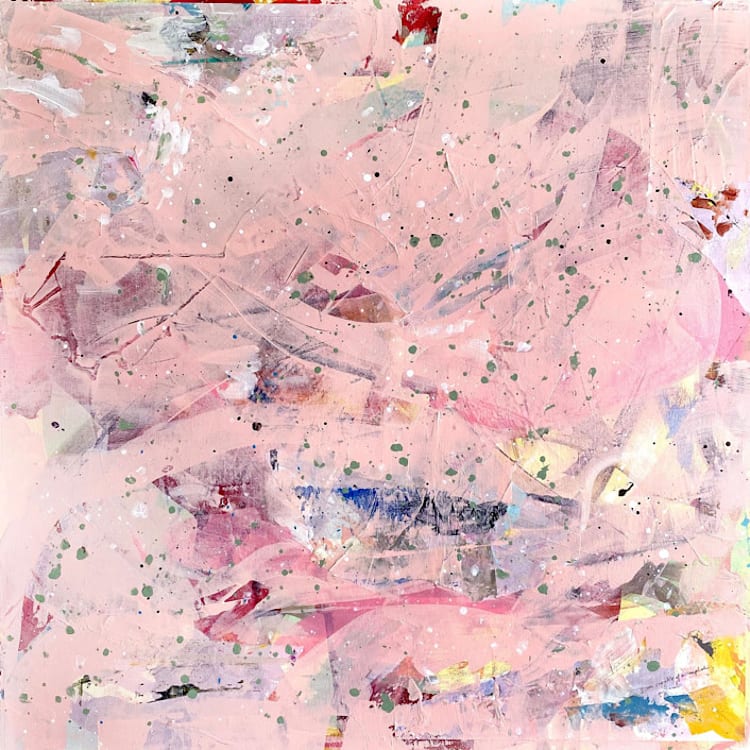 "Peach Prayer" - Original Painting in pink by Jessalin Beutler