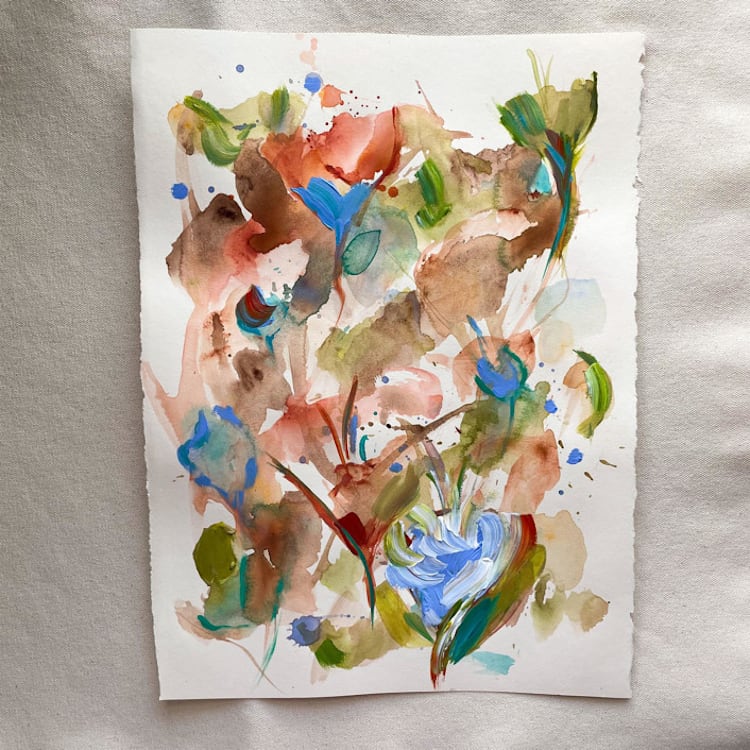 "Aura" - Original Painting in multicolor by Suzanna Toole