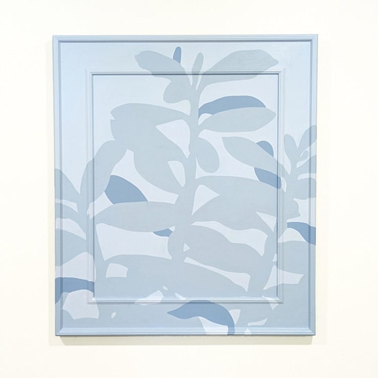 "Senecio Shadow - Original Acrylic Painting" - Original Painting in blue by Kate Sowinski