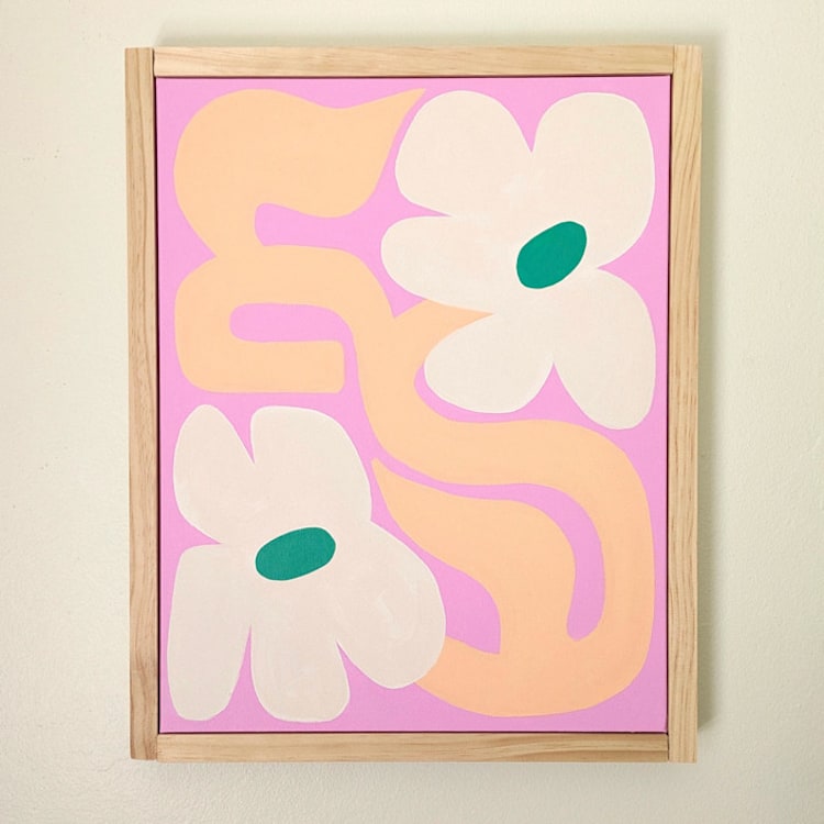 "Joyful Blooms - Original Acrylic Painting" - Original Painting in multicolor by Kate Sowinski
