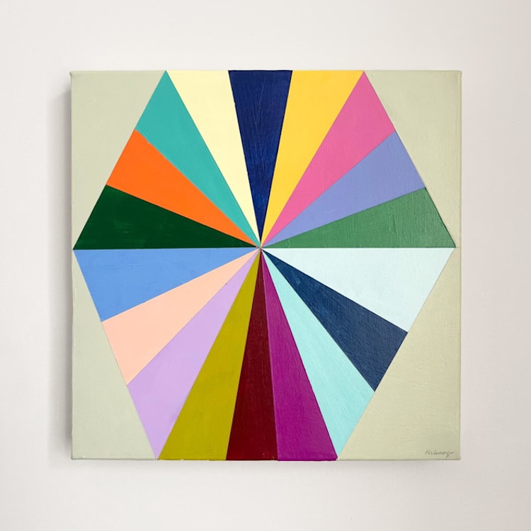 "Eighteen" - Original Painting in multicolor by melanie mikecz
