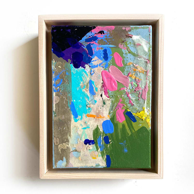 "Rain In The Garden" - Original Painting in multicolor by Jessalin Beutler