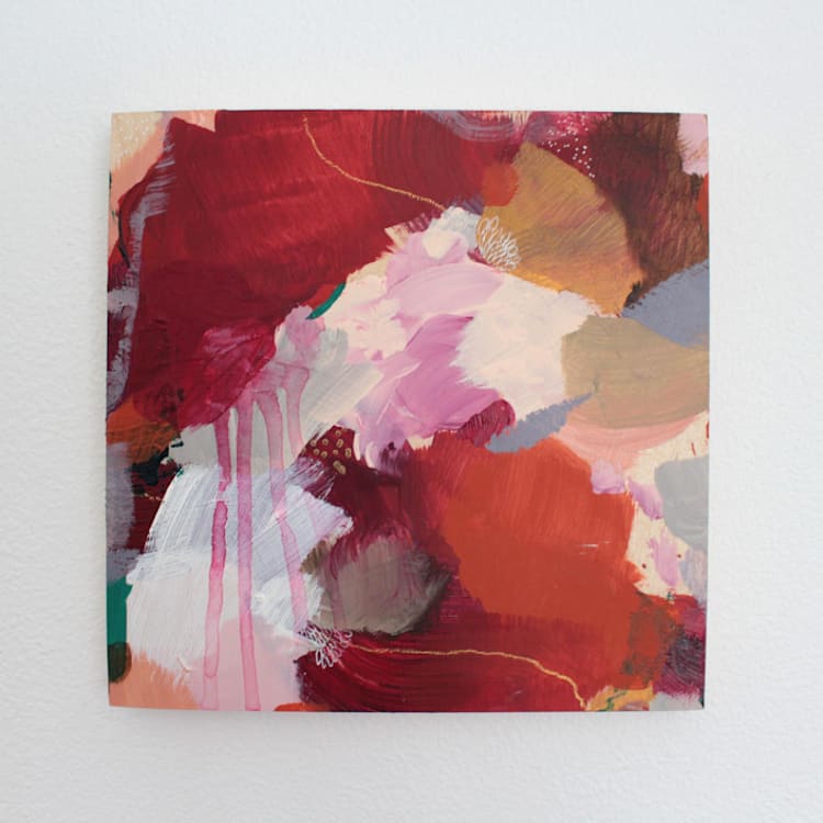 "Crimson" - Original Painting in red by Parima Studio