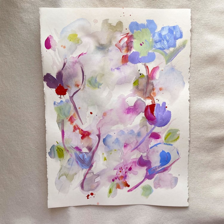 "Dreamscape" - Original Painting in multicolor by Suzanna Toole