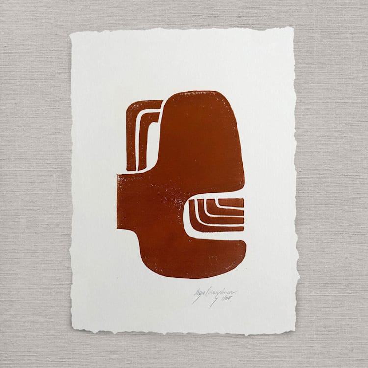 "speak up" - Original Painting in brown by Maja Cunningham