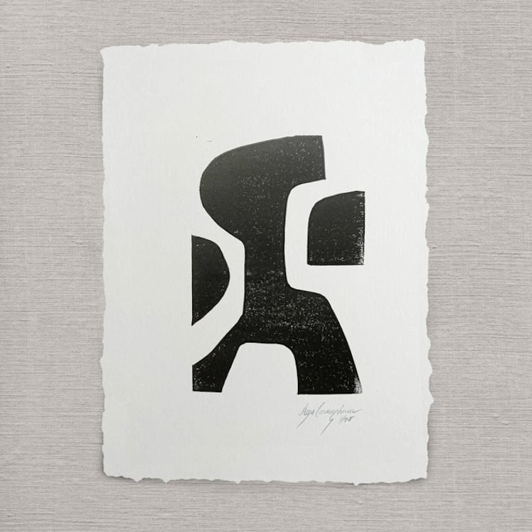 "Forward" - Original Painting in black by Maja Cunningham