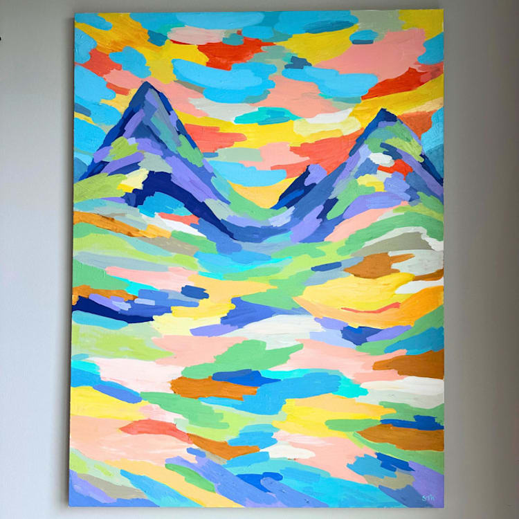 "Crest of Tranquility" - Original Painting in purple by Summer Tali Hilty