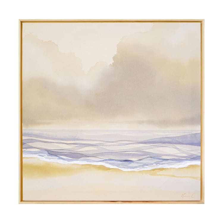 "Nostalgic Beach" - Original Painting in beige by Shina Choi