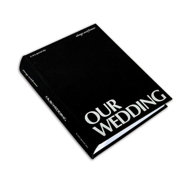 "Wedding Photo Album in Black" - Wedding Albums and Scrapbooks in black by The Ceremony Club