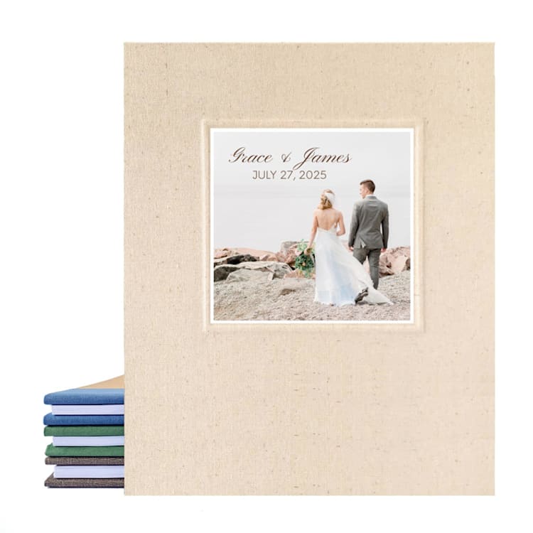 "Wedding Photo Booth Guest Book & Photo Album | Your Photo on Cover | Variety of Colors" - Wedding Albums and Scrapbooks in multicolorassorted-colors by Transient Books