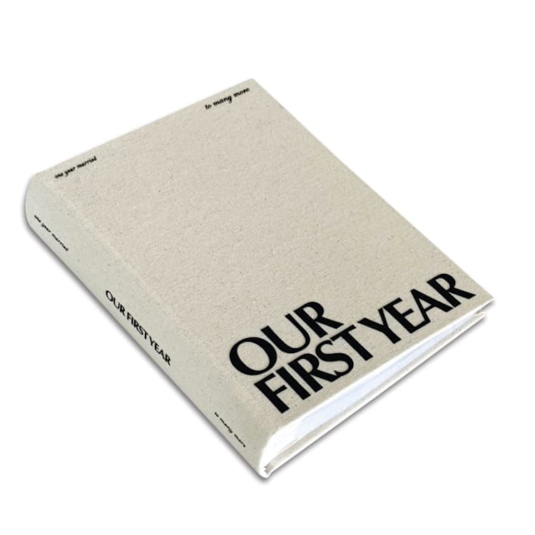 "Our First Year Photo Album" - Wedding Albums and Scrapbooks in beige by The Ceremony Club