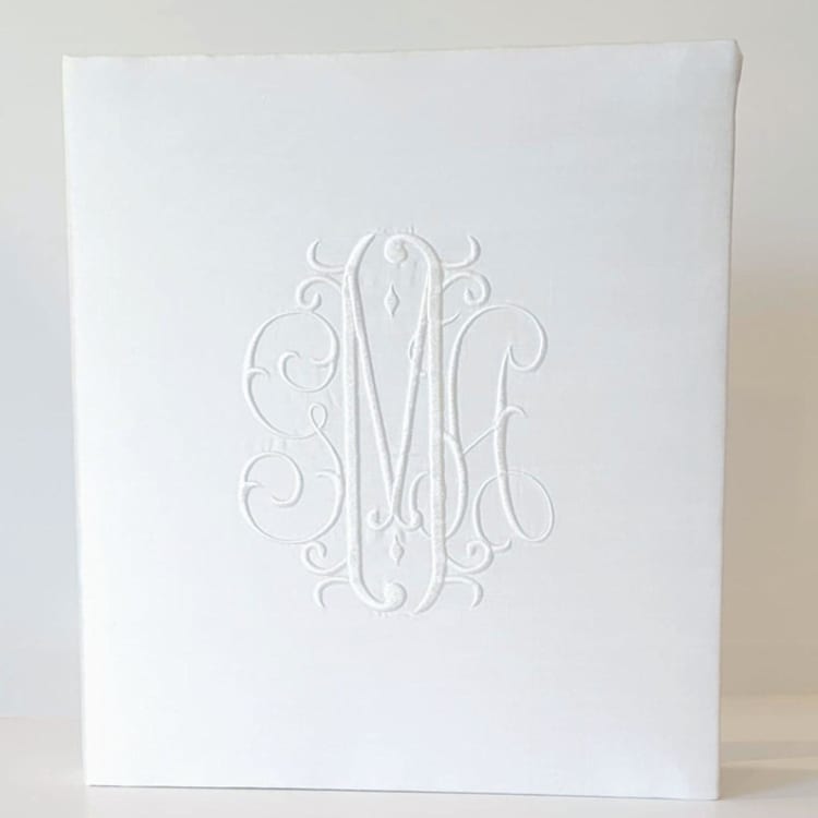 "Wedding Memory Book — White Silk" - Wedding Albums and Scrapbooks in white by Annie May