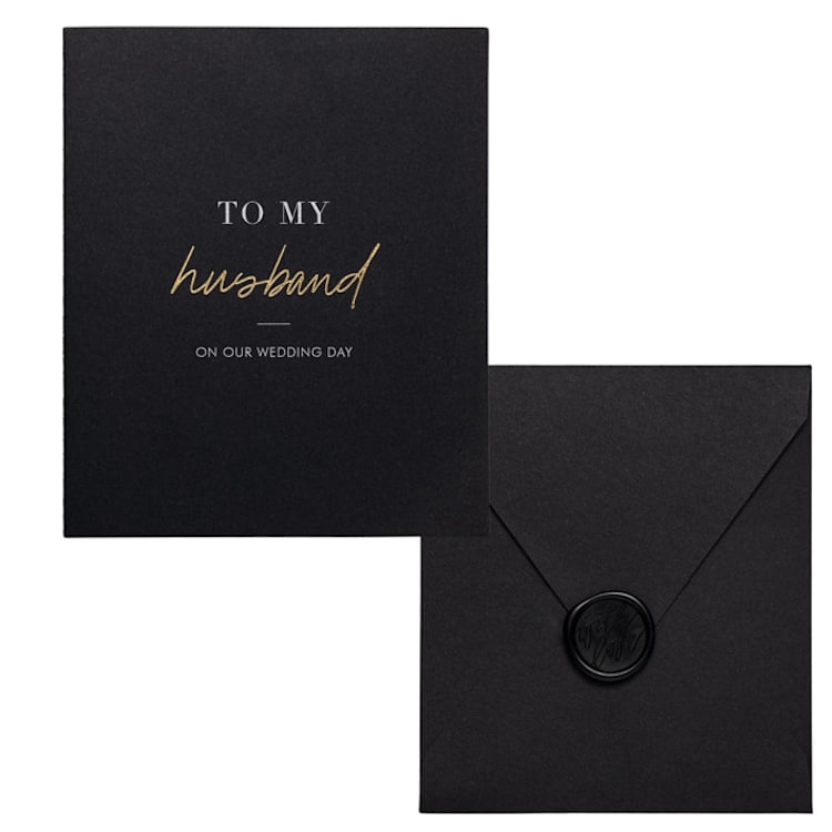 "Spouse Greeting Card- Husband" - Bridesmaid Gifts in black by Plan Chicly