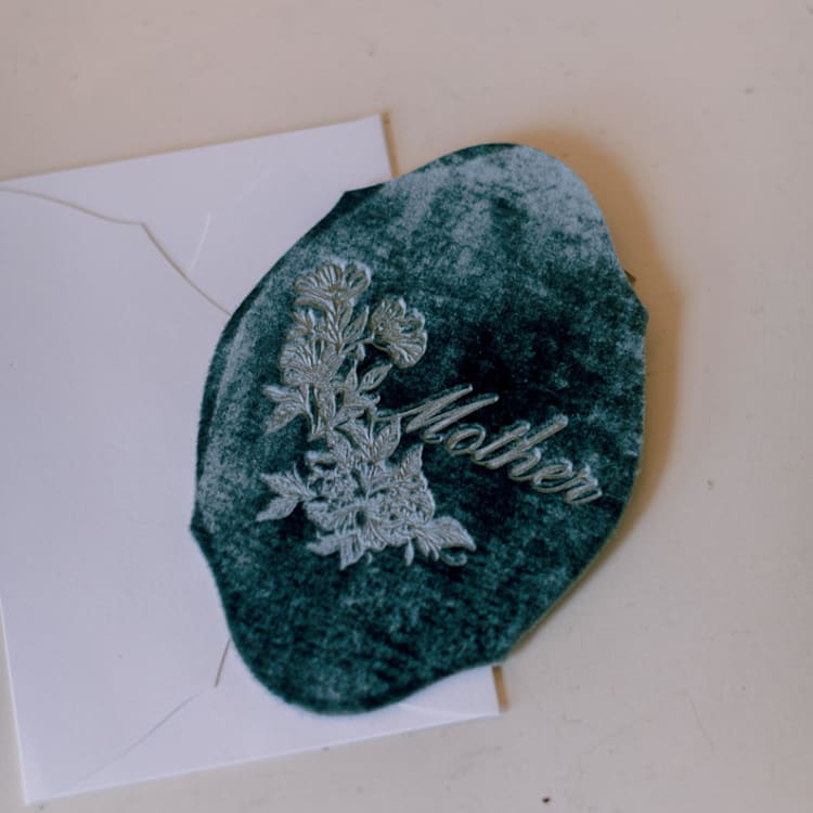 "Mother Card - Tourmaline" - Bridesmaid Gifts in blue by Velvet Raptor