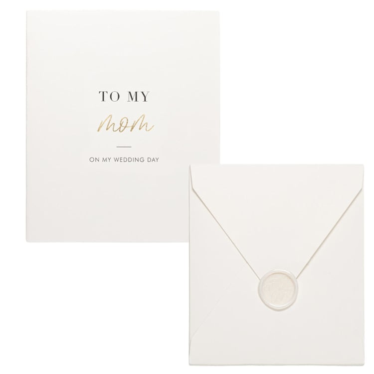 "Parent Greeting Card- Mom" - Bridesmaid Gifts in white by Plan Chicly