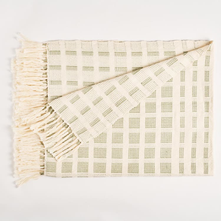 "Baru Small Throw Sage Green" - Blankets and Throws in green by Tatiana Ordoñez