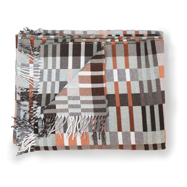 "Lambswool Throw | Orchard + Oxide" - Blankets and Throws in orange by freya walker