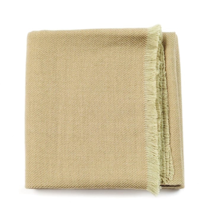 "Haze Throw" - Blankets and Throws in green by Anjali Purohit