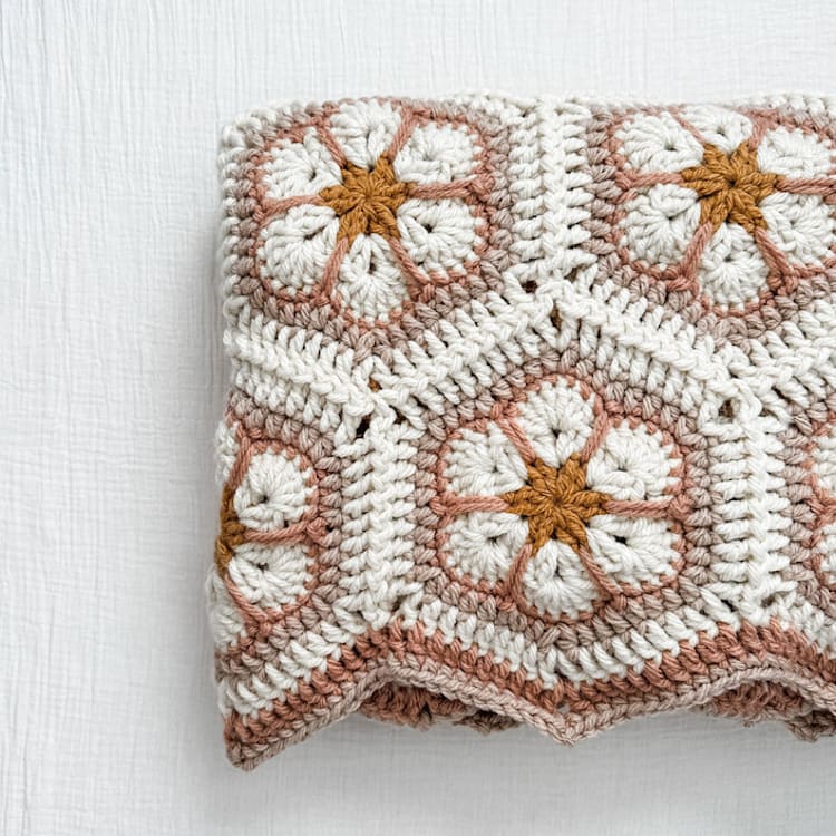 "Floral Crochet Blanket" - Blankets and Throws in multicolorassorted-colors by Two Little Knots