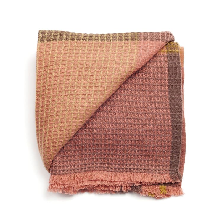 "Cocoon Handloom Merino Throw" - Blankets and Throws in multicolor by Anjali Purohit