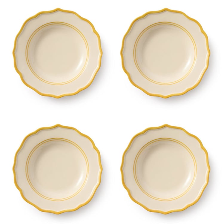 "Giovanna 9.2'' Pasta Bowl Set of 4" - Dining Bowls in yellow by Maison Madison