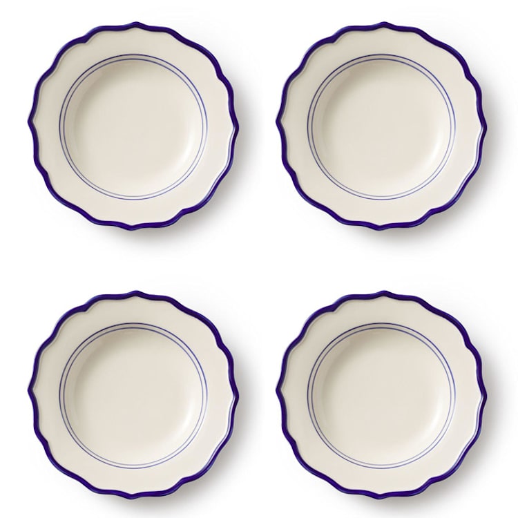 "Jane Pasta Bowl Set of 4" - Dining Bowls in blue by Maison Madison
