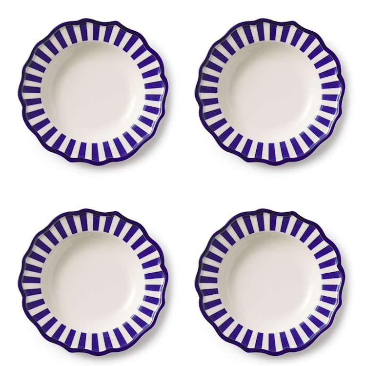 "Riviera Pasta Bowl Set of 4" - Dining Bowls in blue by Maison Madison