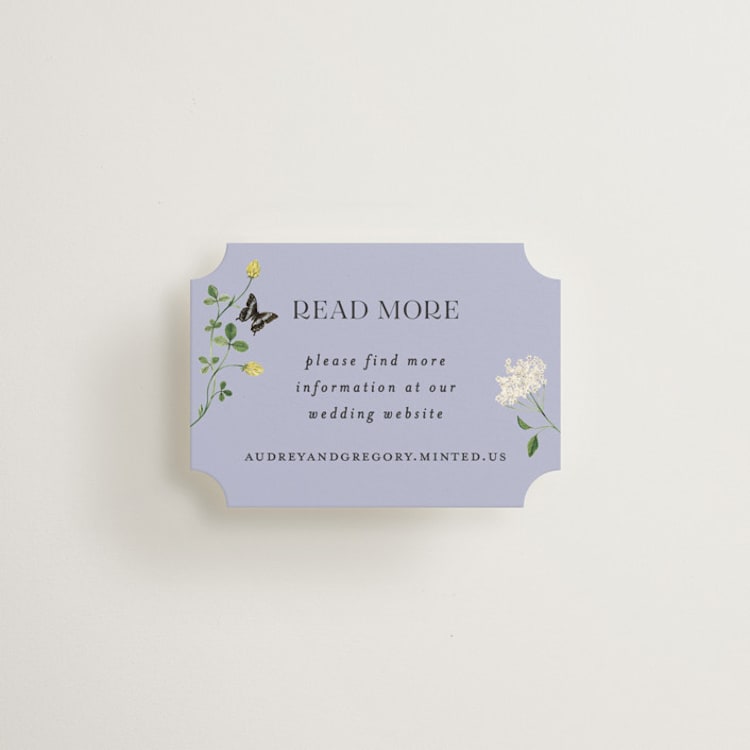 "Wild Meadow" - Mini Enclosure Cards in Elder Flower by Sarah Knight - Front
