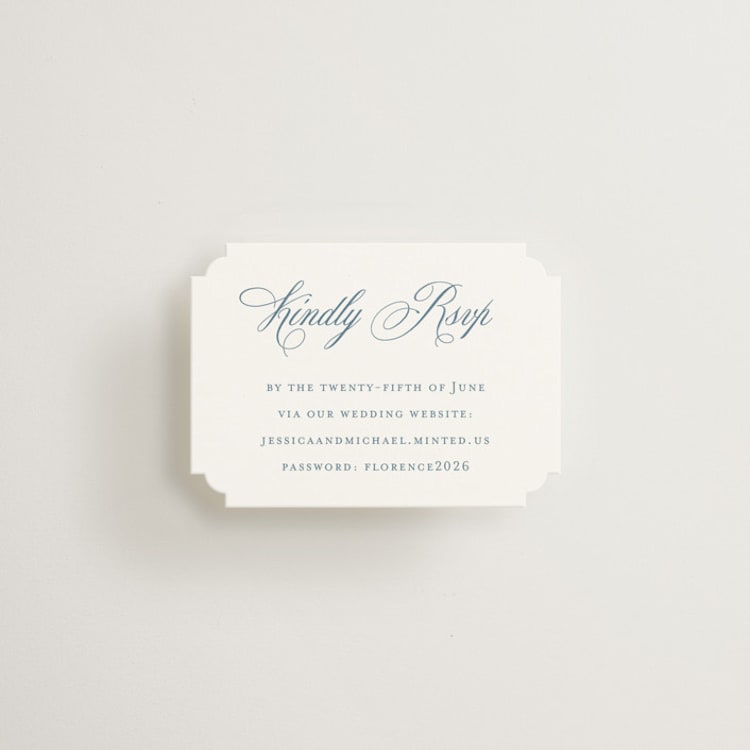 "Empire" - Mini Enclosure Cards in Dusty Blue by Jennifer Postorino - Front