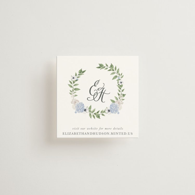 "Sweethearts" - Mini Enclosure Cards in Periwinkle by Design Lotus - Front