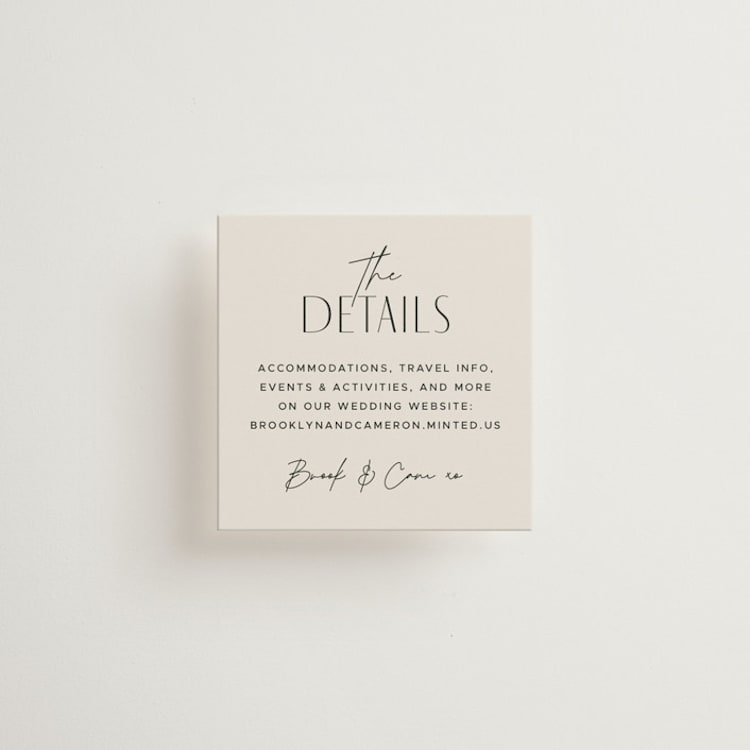 "Arabilla Overlap" - Mini Enclosure Cards in Linen by Kelly Schmidt - Front