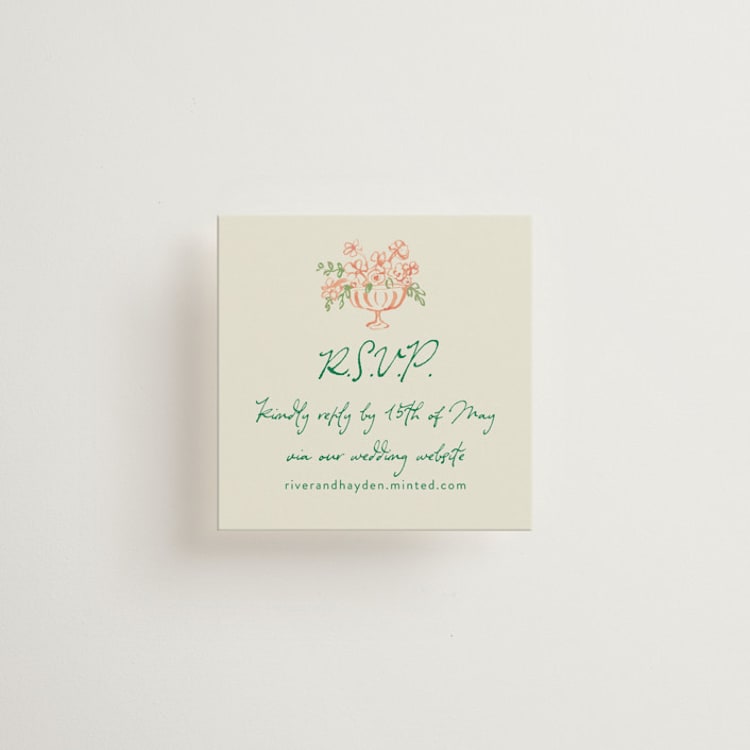 "tablescape drawing" - Mini Enclosure Cards in Garden by Cass Loh - Front