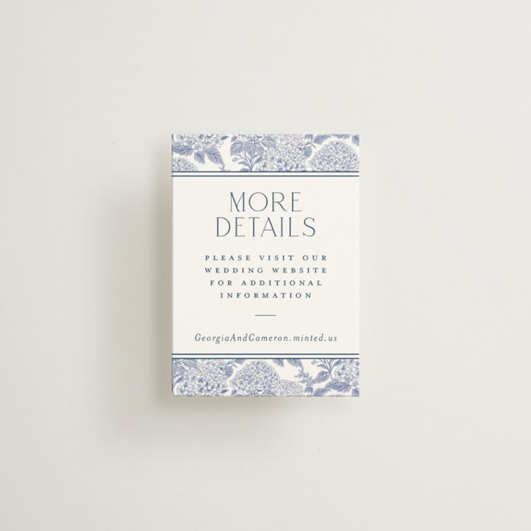 "Coastal Toile" - Mini Enclosure Cards in Periwinkle by Jenna Holcomb - Front